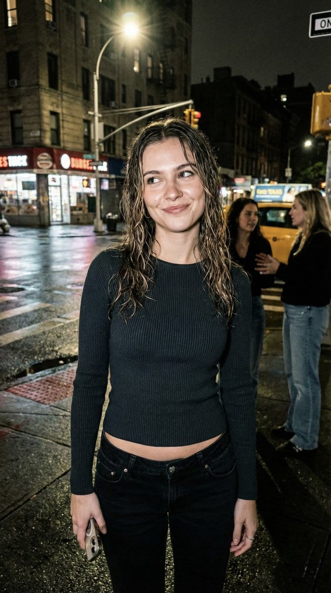 Candid Night Street Photo Prompt - AI 프롬프트