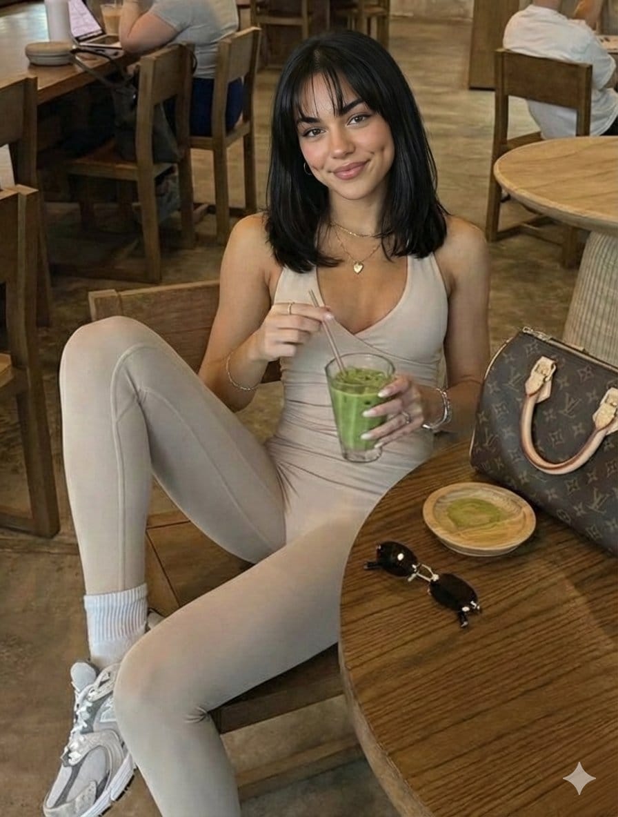 Casual Lifestyle Portrait in Cafe - AI Generated Character Style Image Example