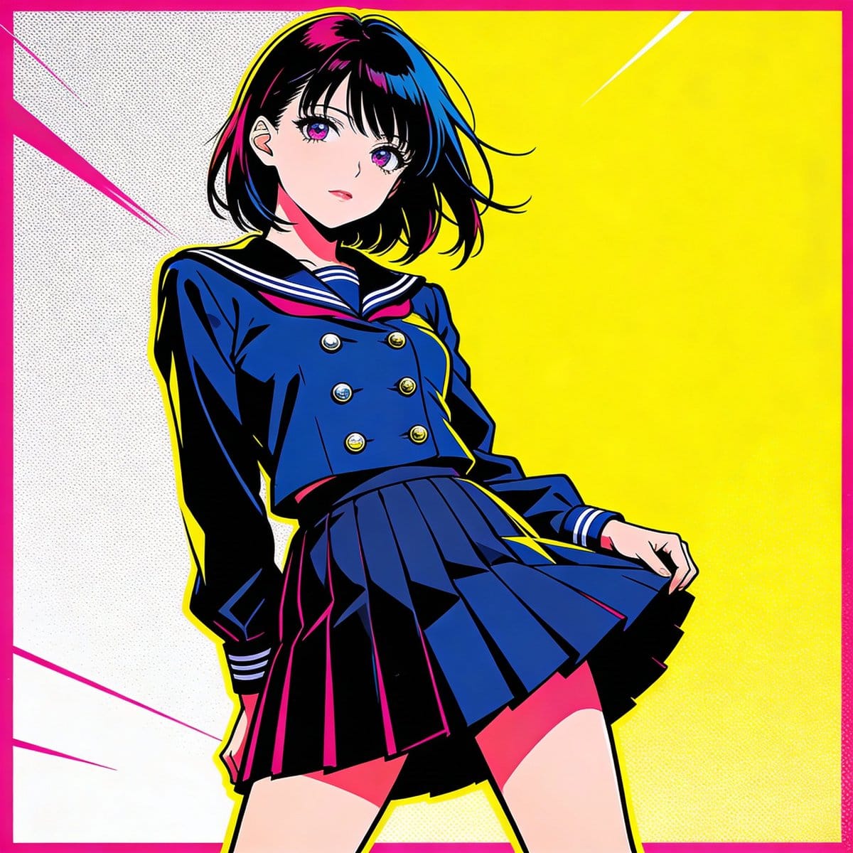 Chaotic Maximalist Anime Poster Prompt (100 Girls) - نص توجيهي للذكاء الاصطناعي