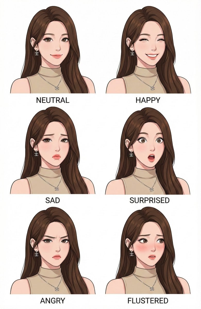 Character Design Expression Style Guide Prompt - Prompt IA