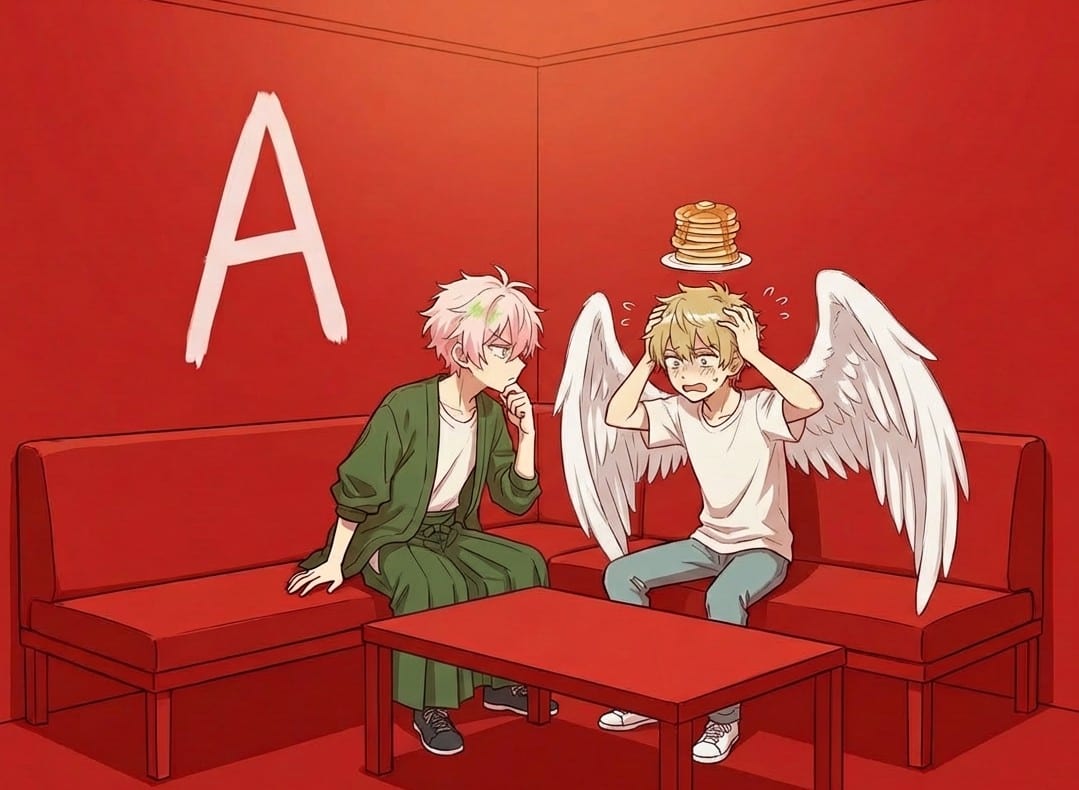 Character in a Red Room Scene Prompt - Prompt IA