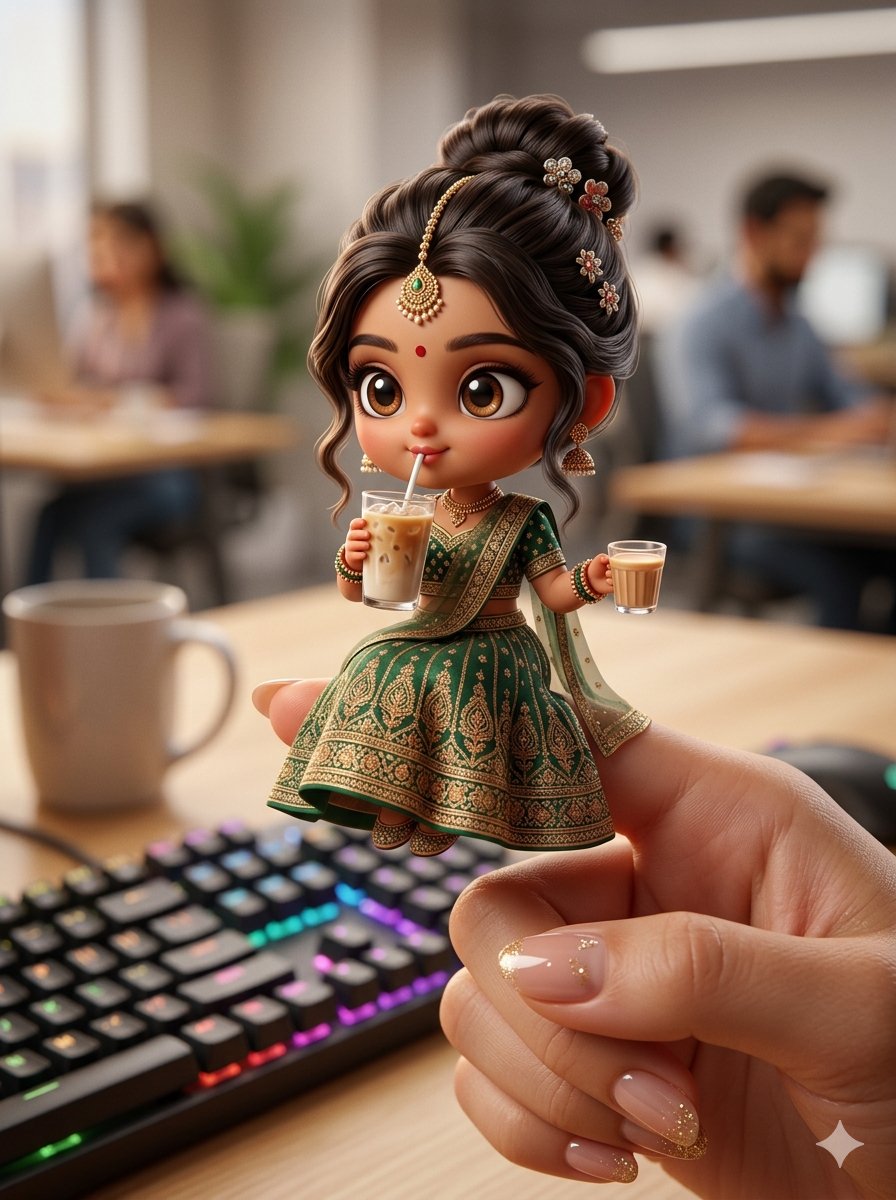 Preview image for Chibi Doll 3D Miniature Scene prompt