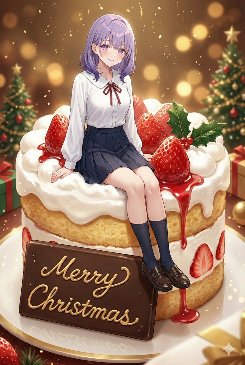 Christmas Cake with Text Plate Prompt - Prompt IA