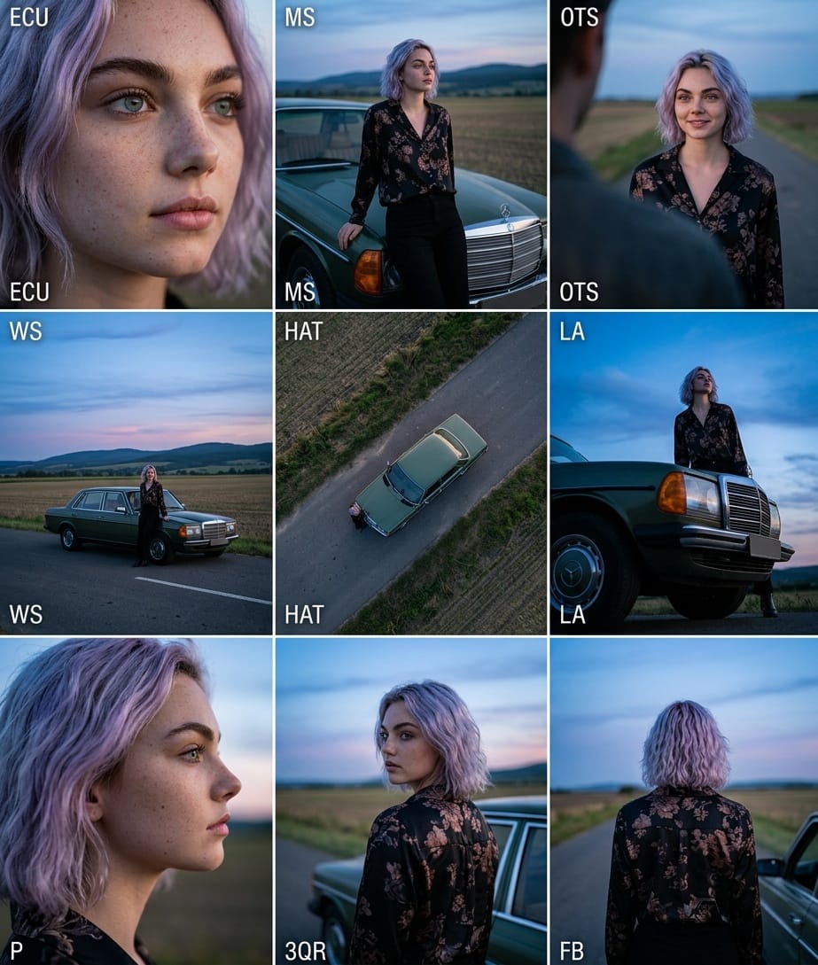 Preview image for Cinematic 3x3 Grid Camera Angle Prompt prompt