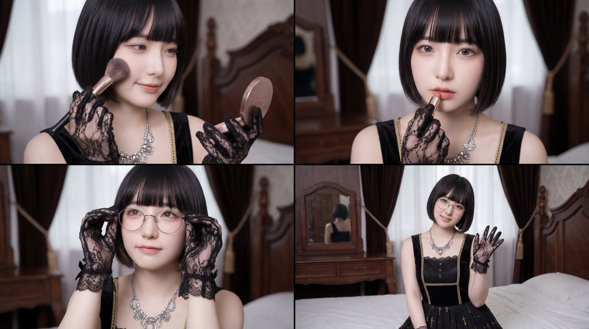 Preview image for Cinematic Close-up of Woman Applying Makeup Video Prompt prompt