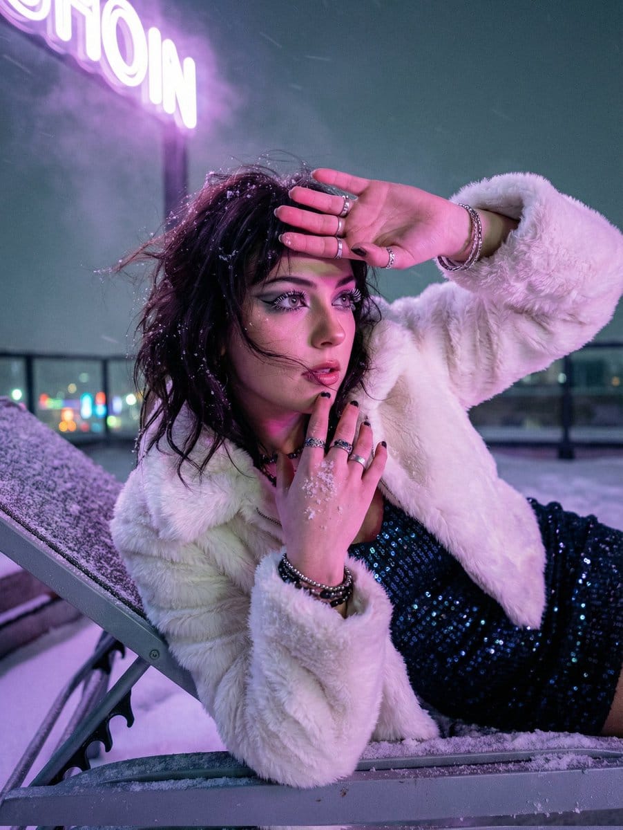 Cinematic Collage and Moody Winter Portrait Prompts - KI-Prompt