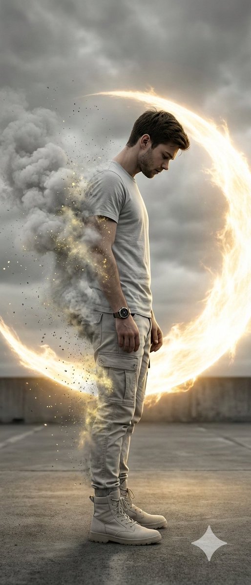 Preview image for Cinematic Disintegration Portrait with Energy Aura prompt