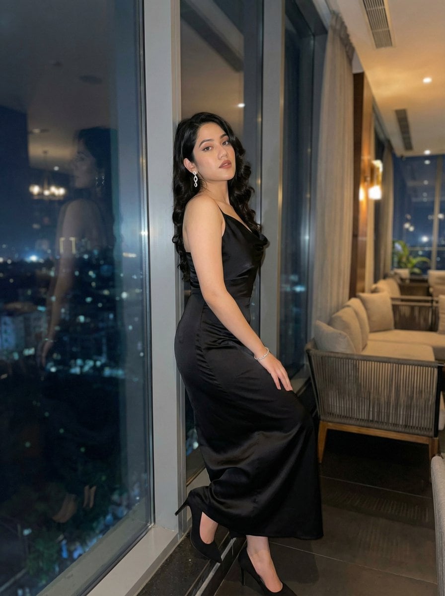 Cinematic Evening Fashion Portrait with Identity Lock - AI提示詞