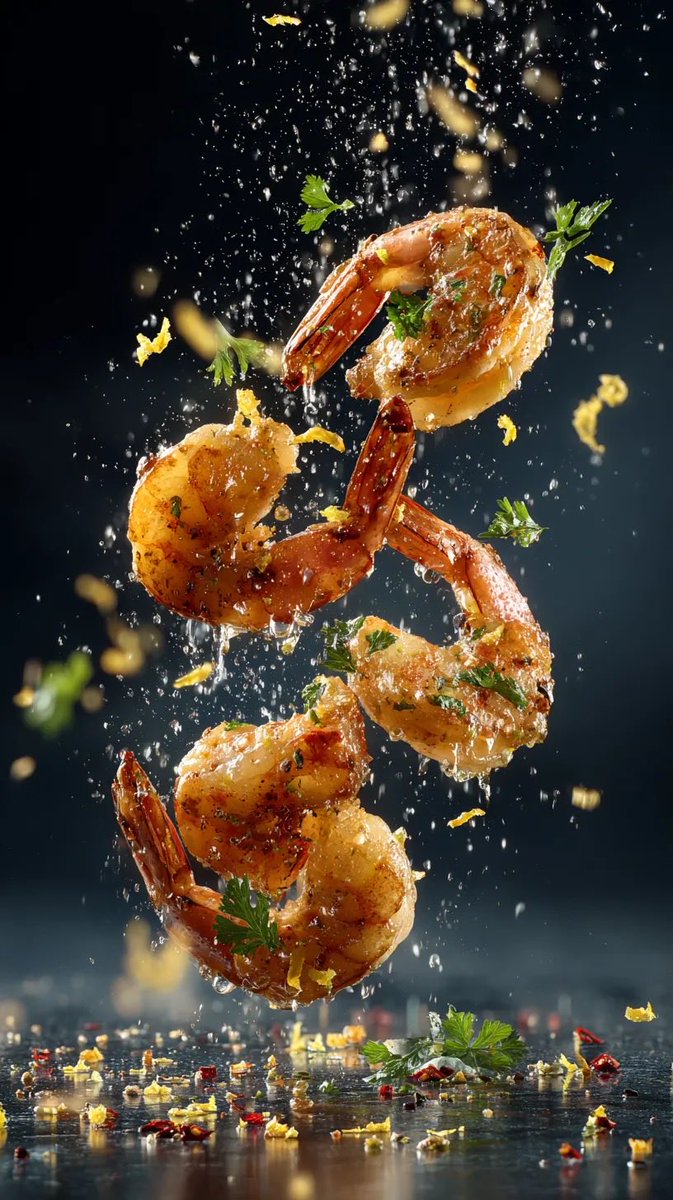 Preview image for Cinematic Food Photography Prompts for Floating Steak and Shrimp prompt