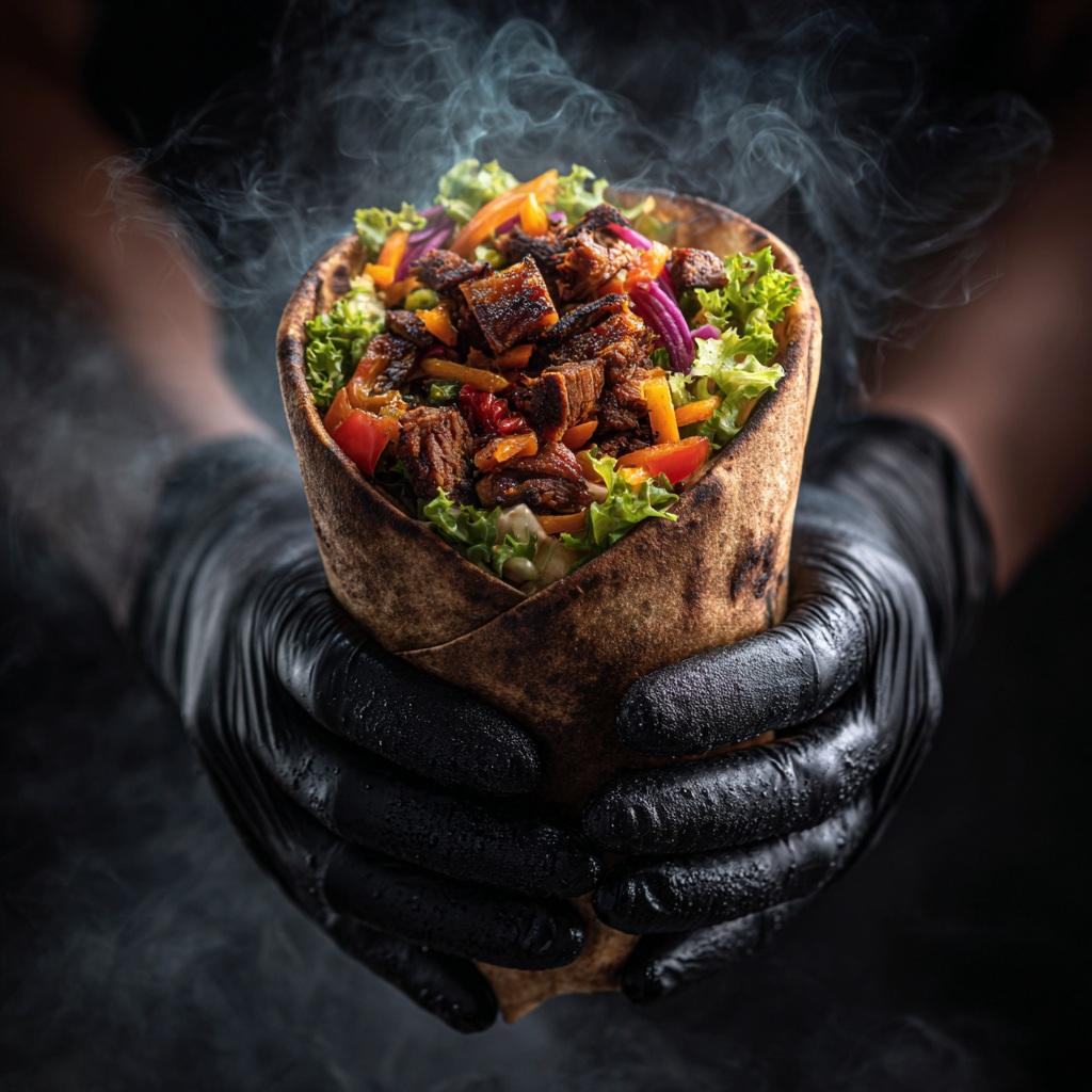 Cinematic Gourmet Grilled Food Photography Prompt - AI Generated Realistic Style Image Example