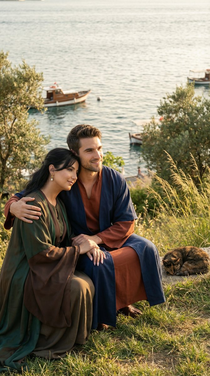 Preview image for Cinematic Historical Romance: Ottoman Couple by the Bosphorus prompt