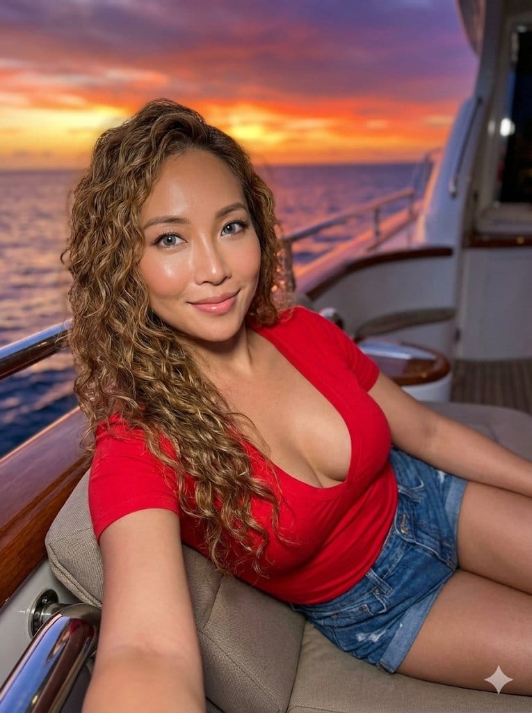 Cinematic Korean Aesthetic Portrait on Luxury Yacht - KI-Prompt