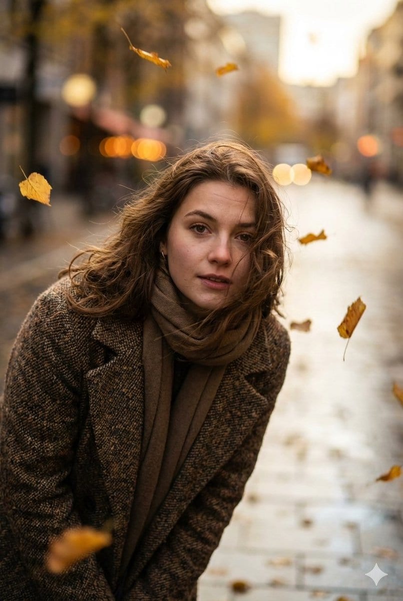 Cinematic Low-Angle Street Portrait Prompt - Prompt de IA