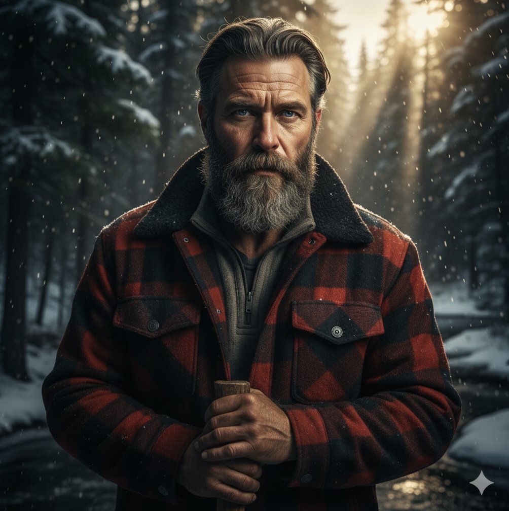 Preview image for Cinematic Lumberjack Portrait Prompt prompt