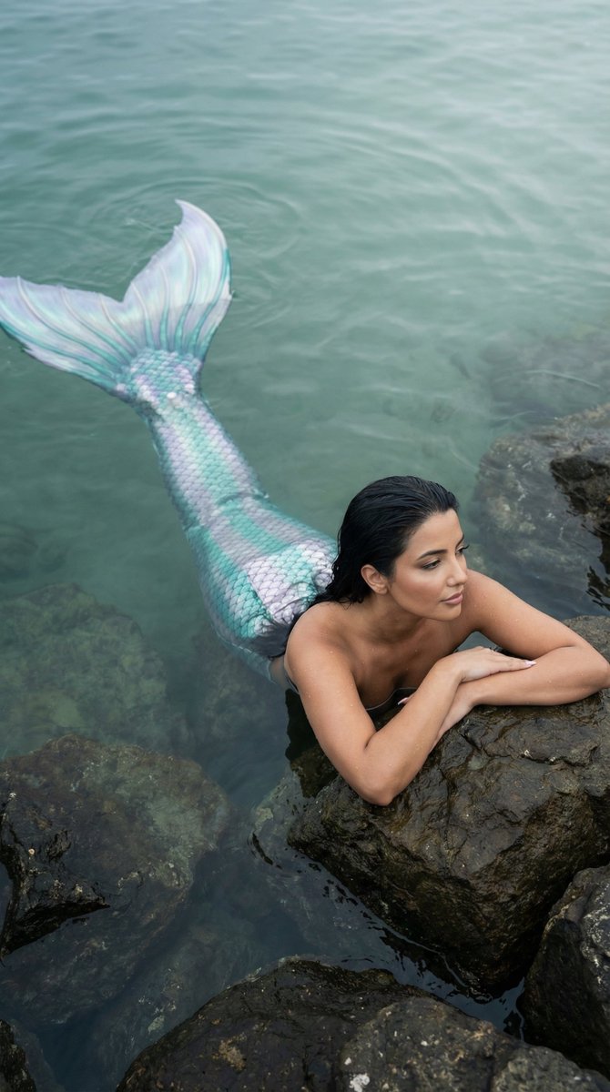 Preview image for Cinematic Mermaid Portrait in Shallow Water prompt