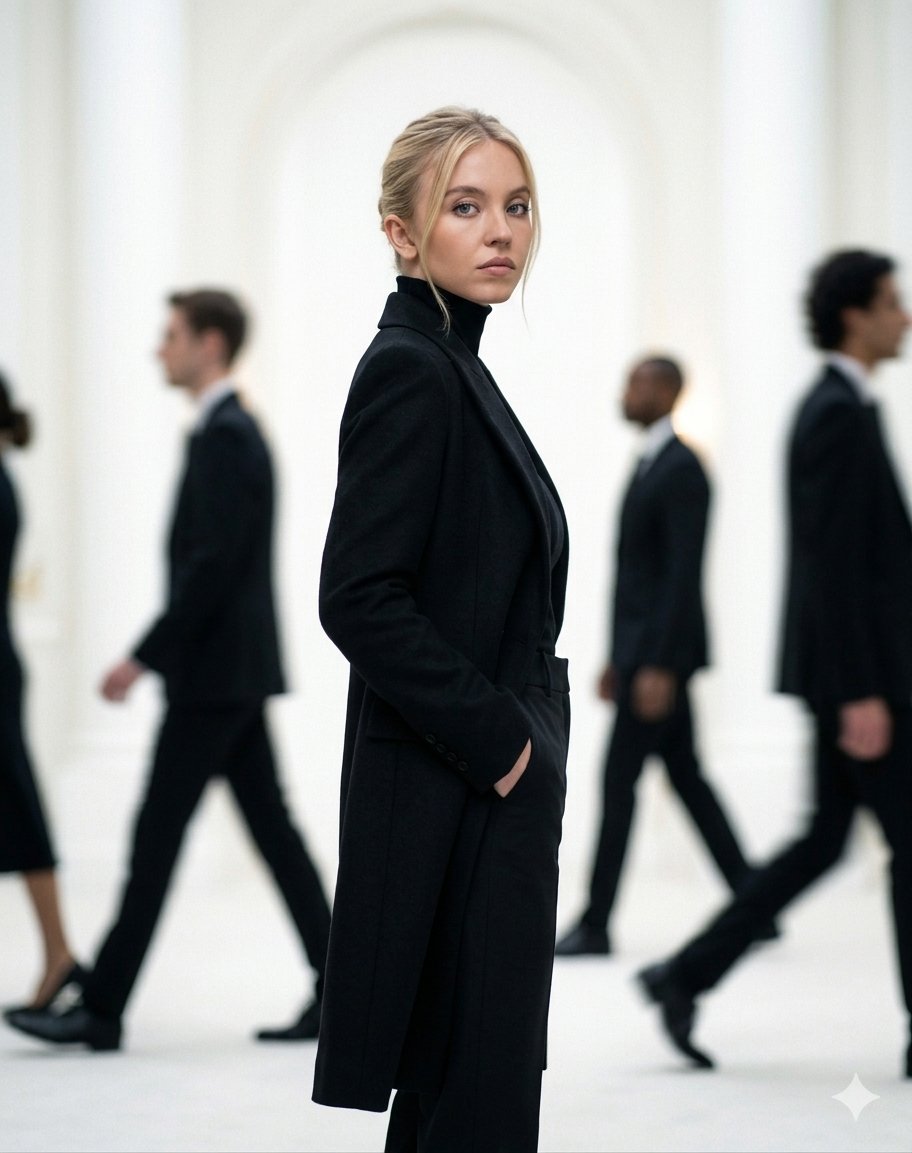 Preview image for Cinematic Motion Blur Fashion Portrait prompt