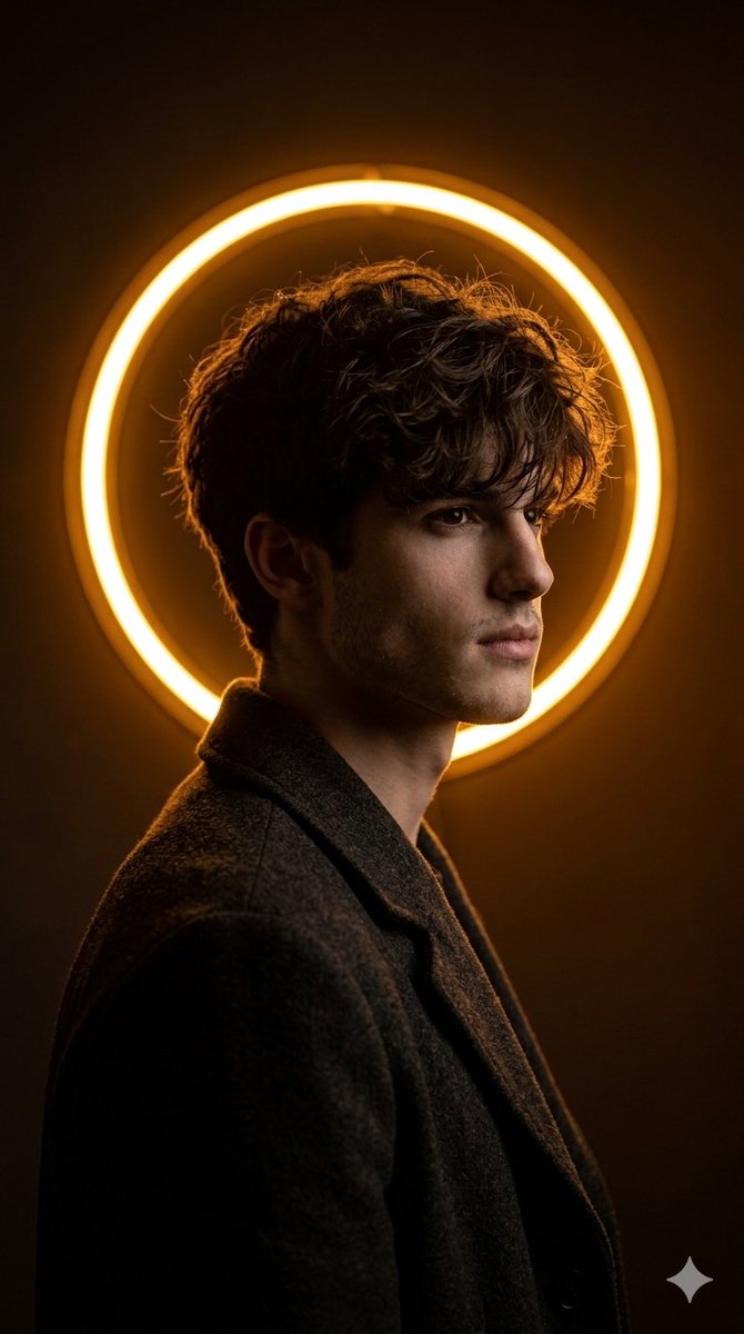 Preview image for Cinematic Neon Ring Portrait prompt