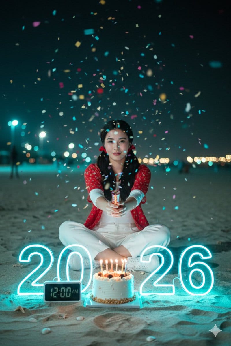 Cinematic New Year 2026 Birthday Photoshoot Prompt - KI-Prompt
