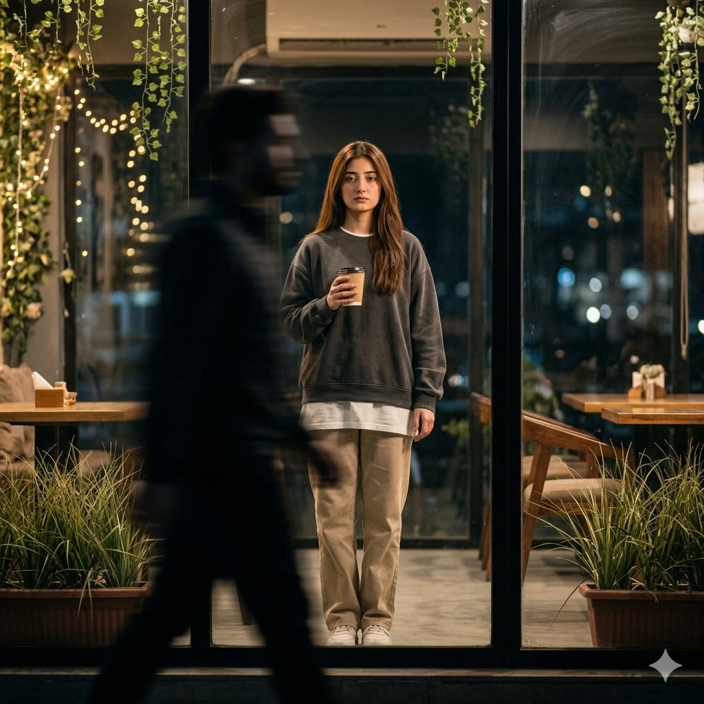 Preview image for Cinematic Night Café Subject prompt