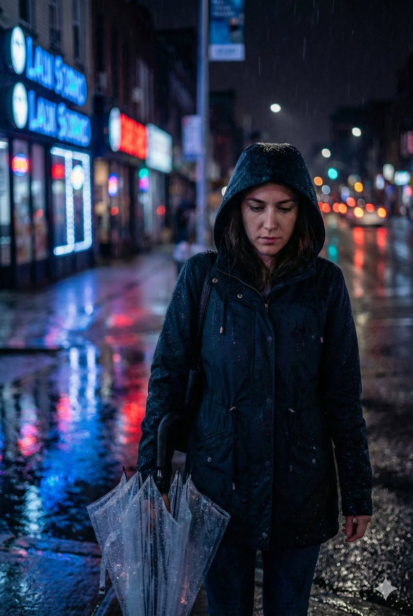 Cinematic Night Street Scene Prompt - AI Generated AI Art Style Image Example