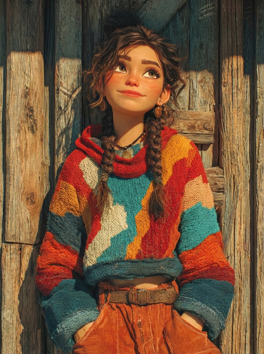 Cinematic Pixar-Style Girl Portrait Prompt - نص توجيهي للذكاء الاصطناعي