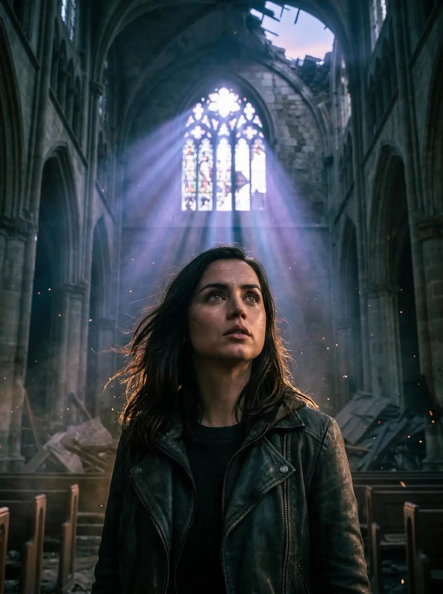 Preview image for Cinematic Portrait in Ruined Gothic Cathedral prompt
