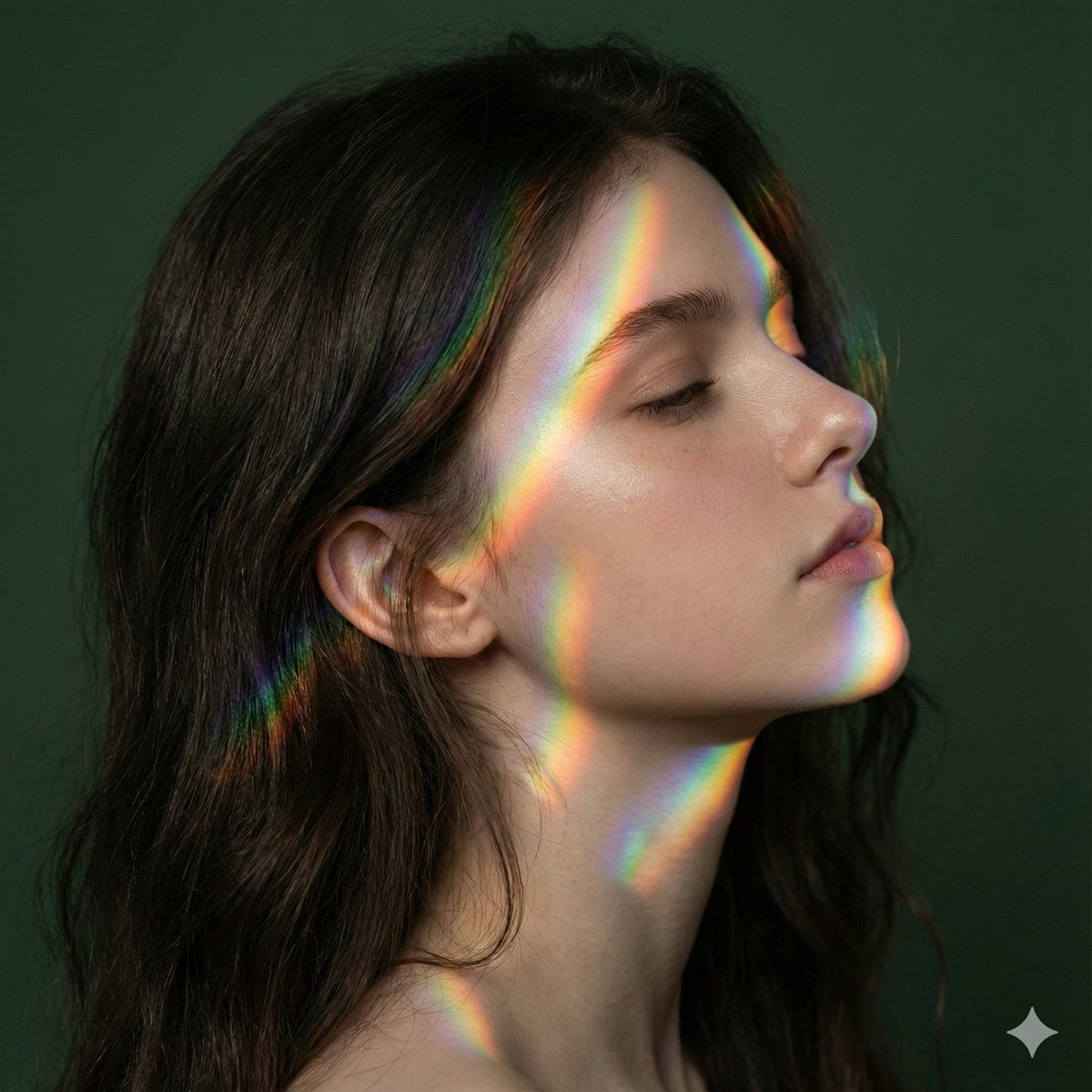 Cinematic Portrait with Identity Preservation and Prism Lighting - Prompt IA