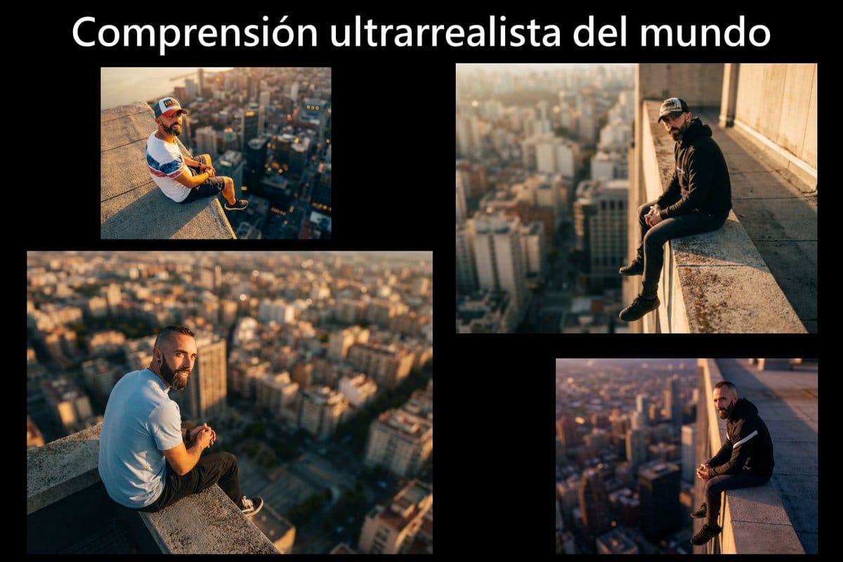 Cinematic rooftop portrait from reference photos - AI Prompt