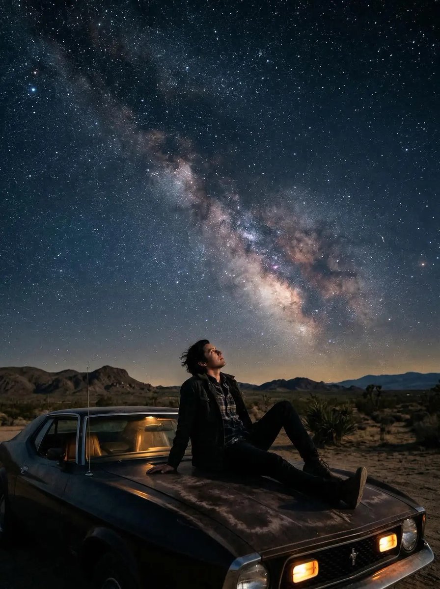 Preview image for Cinematic Starry Night Portrait prompt