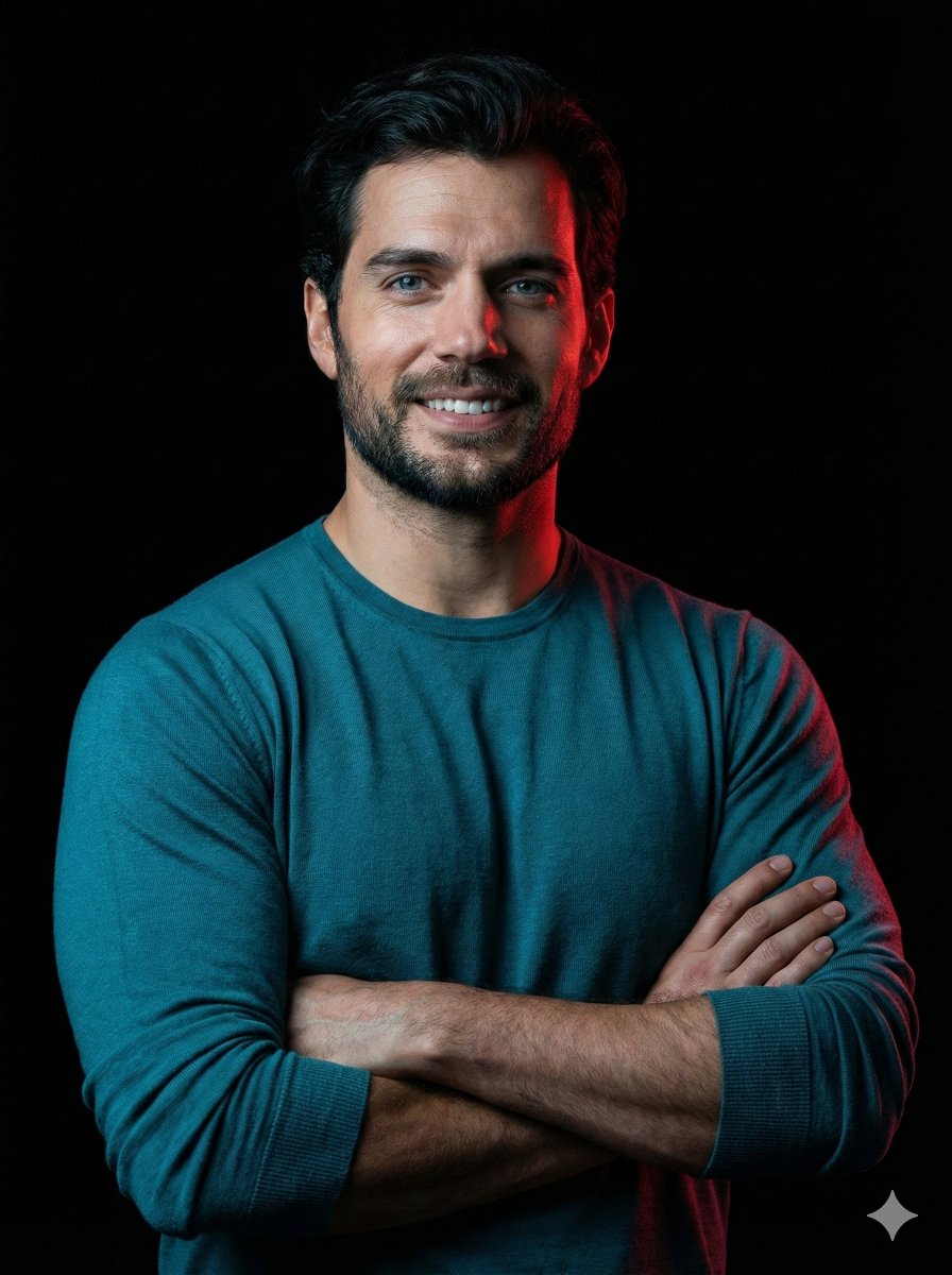Preview image for Cinematic studio portrait with exact facial match prompt