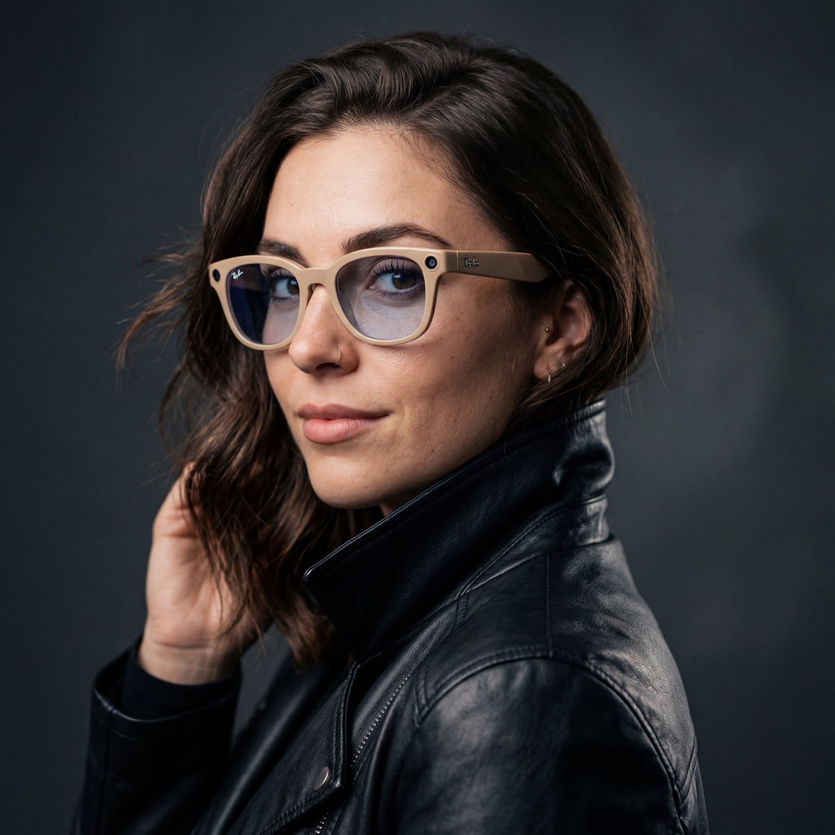 Preview image for Cinematic Studio Portrait with Smart Glasses prompt