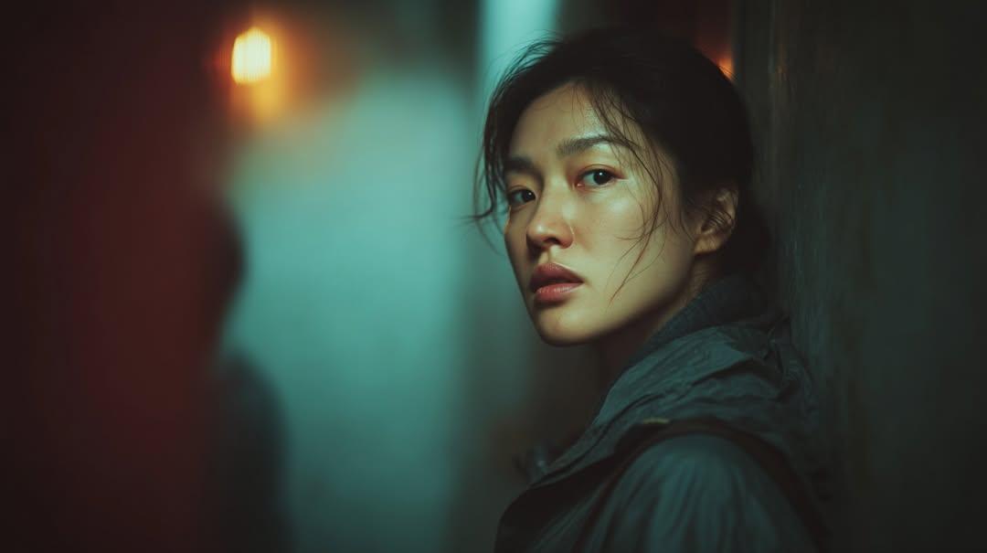 Preview image for Cinematic Sunset Portrait of East Asian Woman prompt