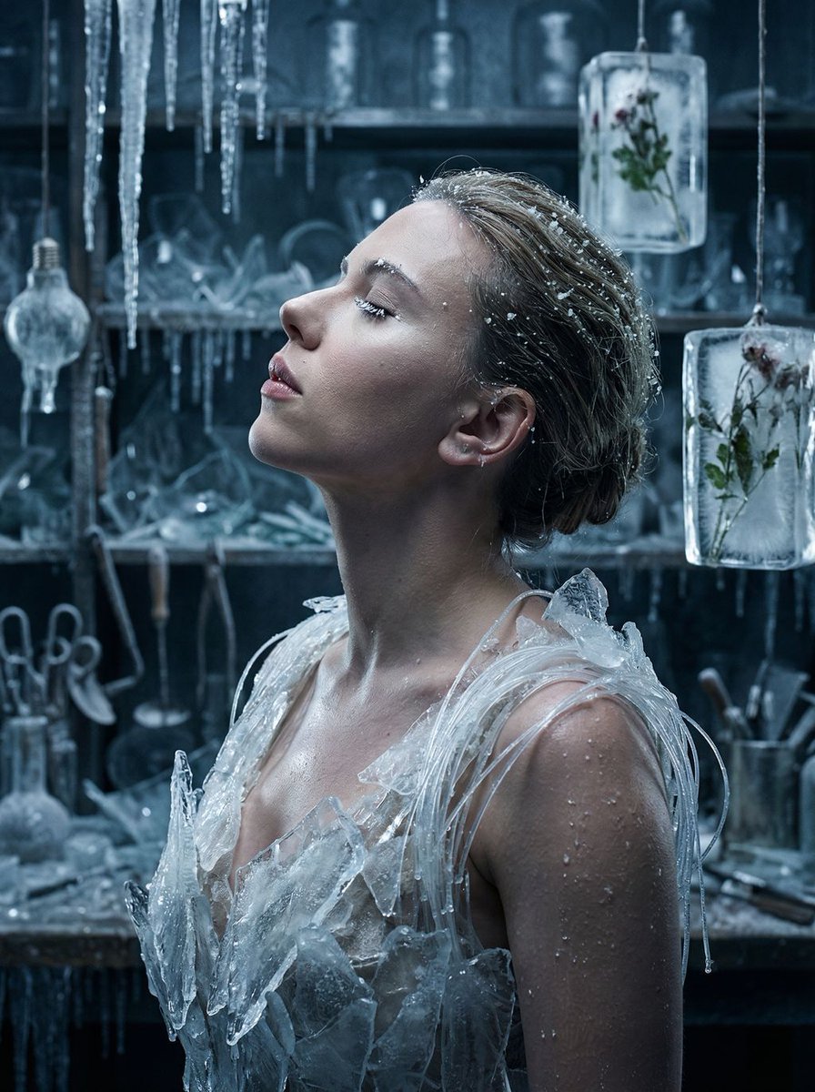 Preview image for Cinematic Surreal Portrait: Crystallized Melancholy prompt
