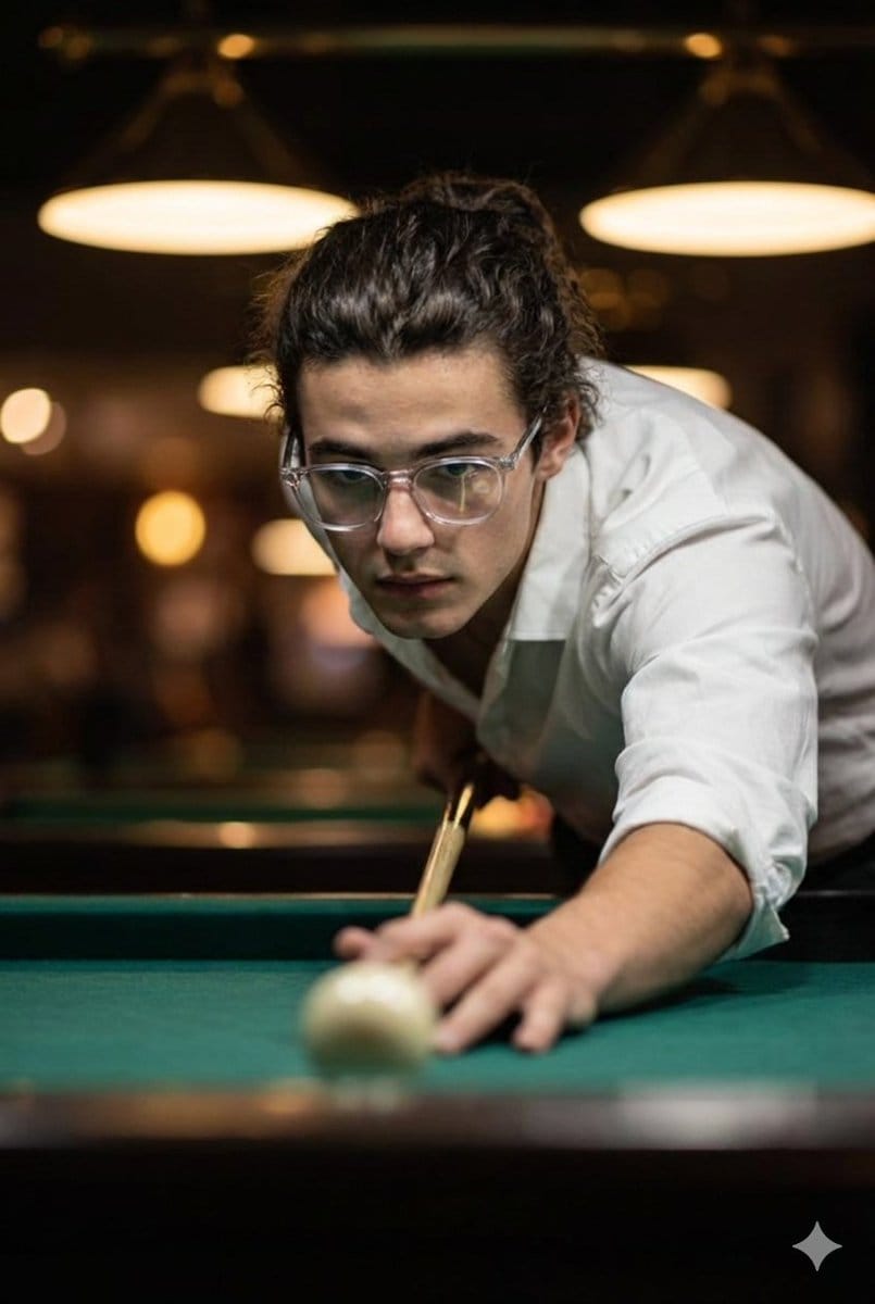 Cinematic Ultra-Realistic Billiards Shot - AI 프롬프트