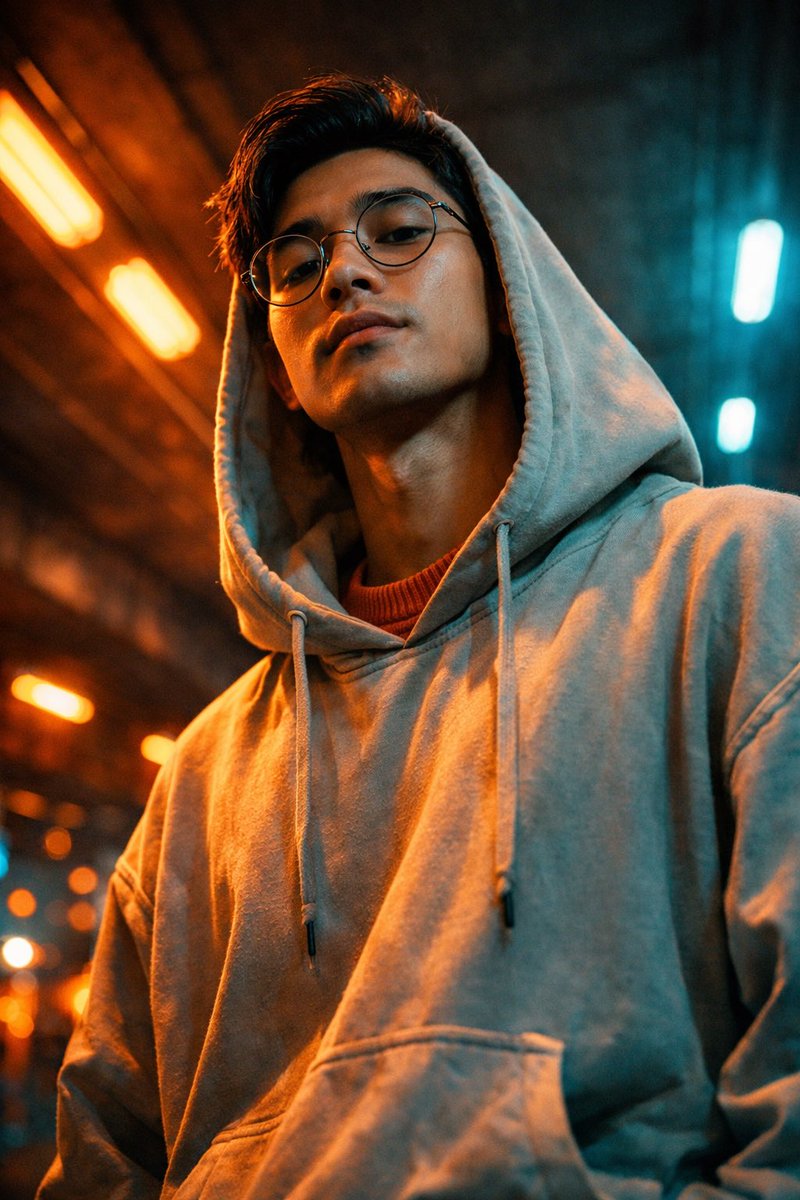 Preview image for Cinematic Urban Portrait with Neon Lighting prompt