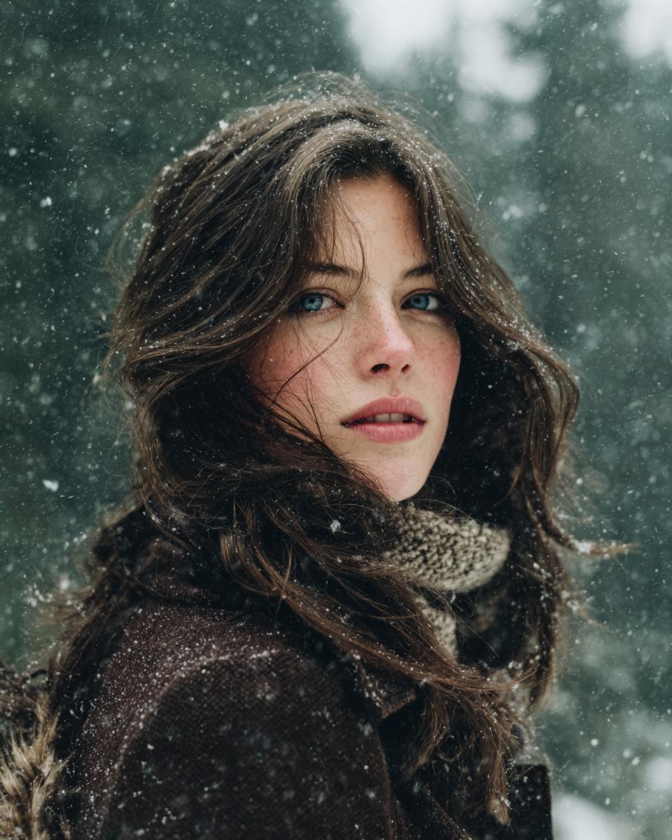 Cinematic Winter Forest Portrait Prompt - KI-Prompt