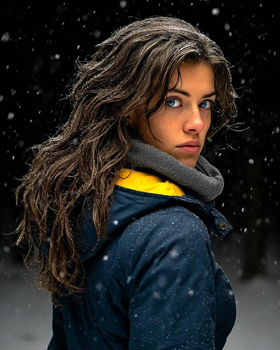 Cinematic Winter Portrait with Hyper-Detail - KI-Prompt
