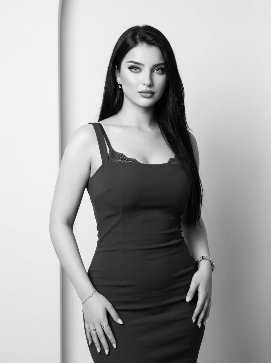 Classic Monochrome Portrait Style - AI Generated Character Style Image Example