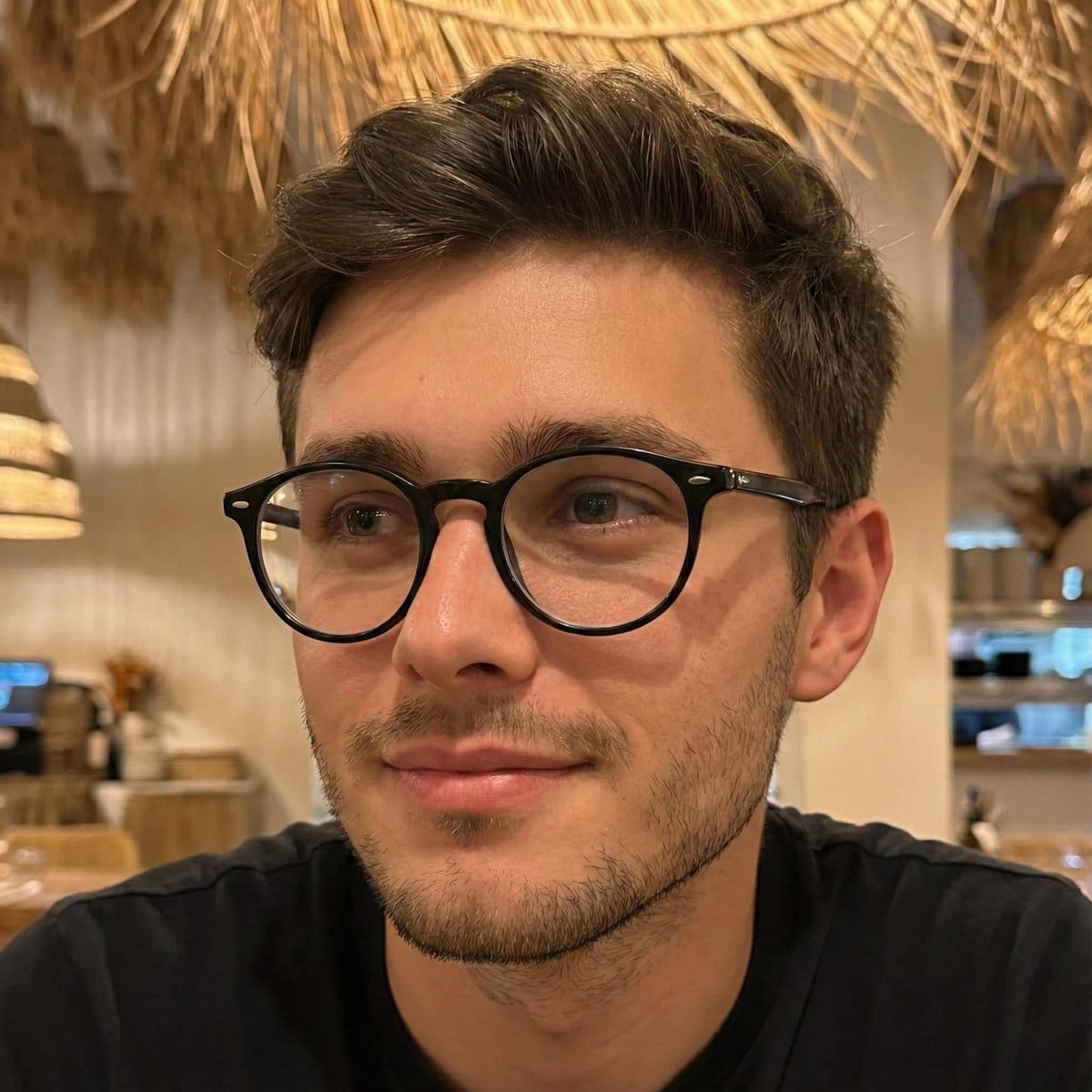 Close-Up Portrait with Facial Reference and Glasses - AI Generated Character Style Image Example