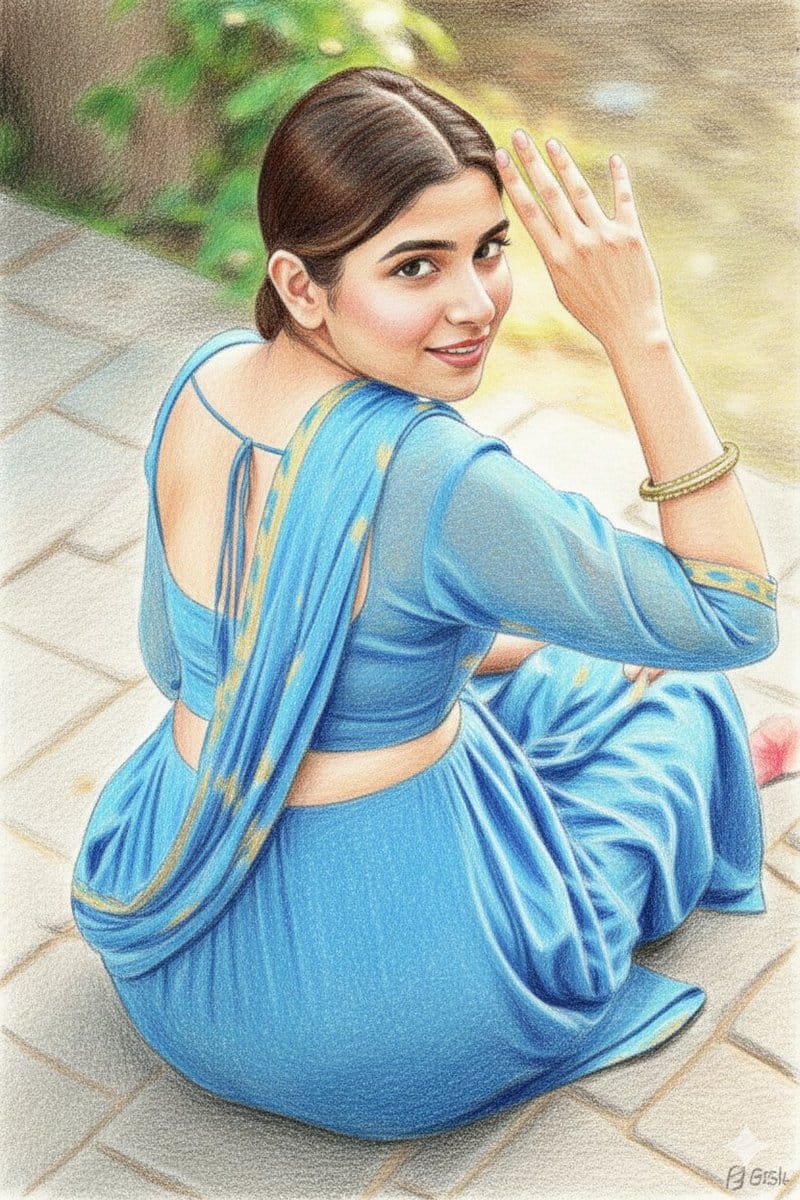 Colored Pencil Sketchbook Illustration - KI-Prompt