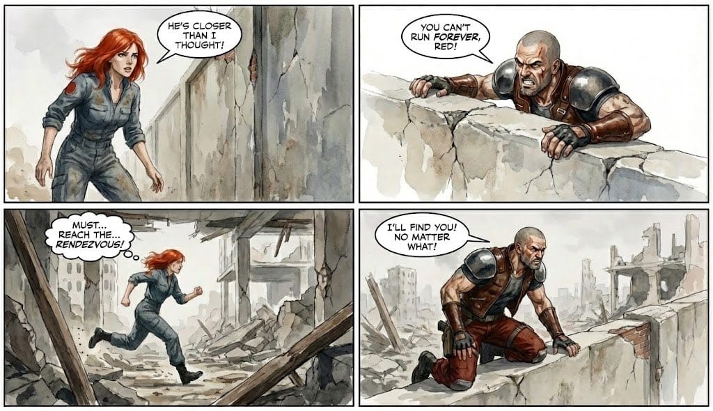 Comic from single image - AI Generated AI Art Style Image Example