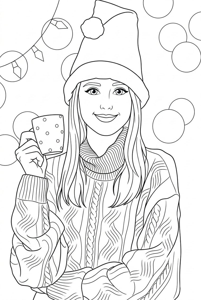 Preview image for Convert Photo to Black and White Coloring Page prompt