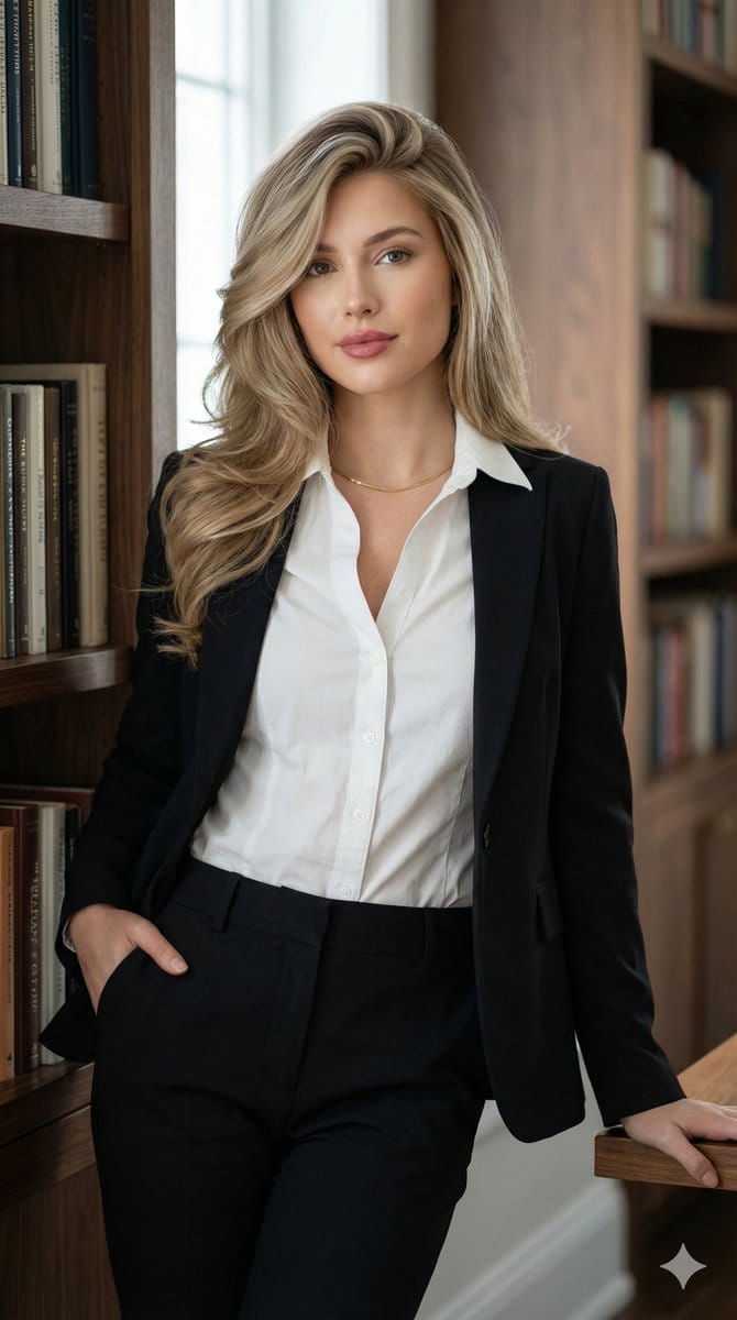 Corporate Chic Portrait in an Executive Office - KI-Prompt
