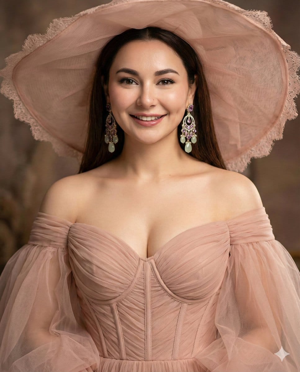 Couture Portrait of South Asian Woman in Bandage Gown - AI提示詞