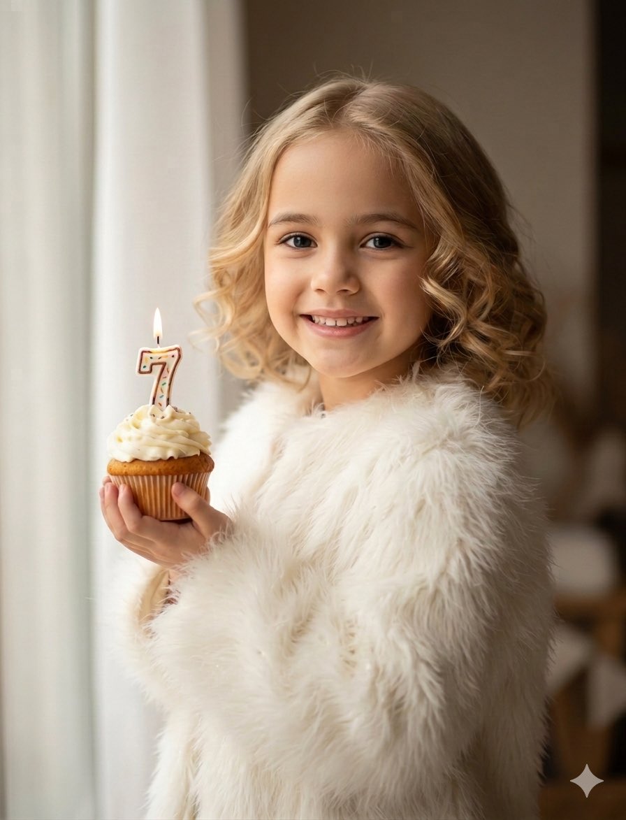 Preview image for Cozy Children's Birthday Portrait prompt