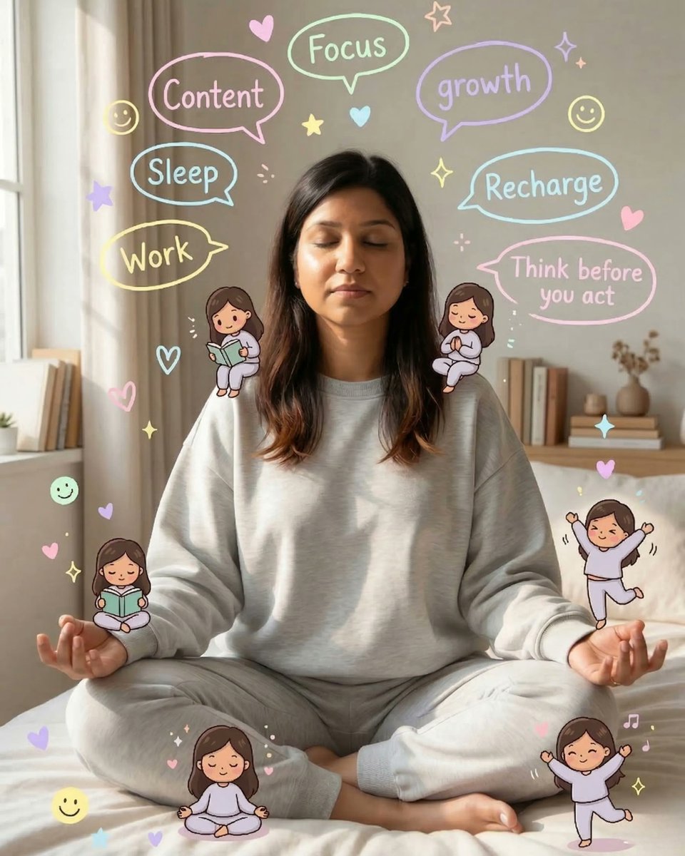 Preview image for Cozy Meditation Scene with Chibi Doodles prompt