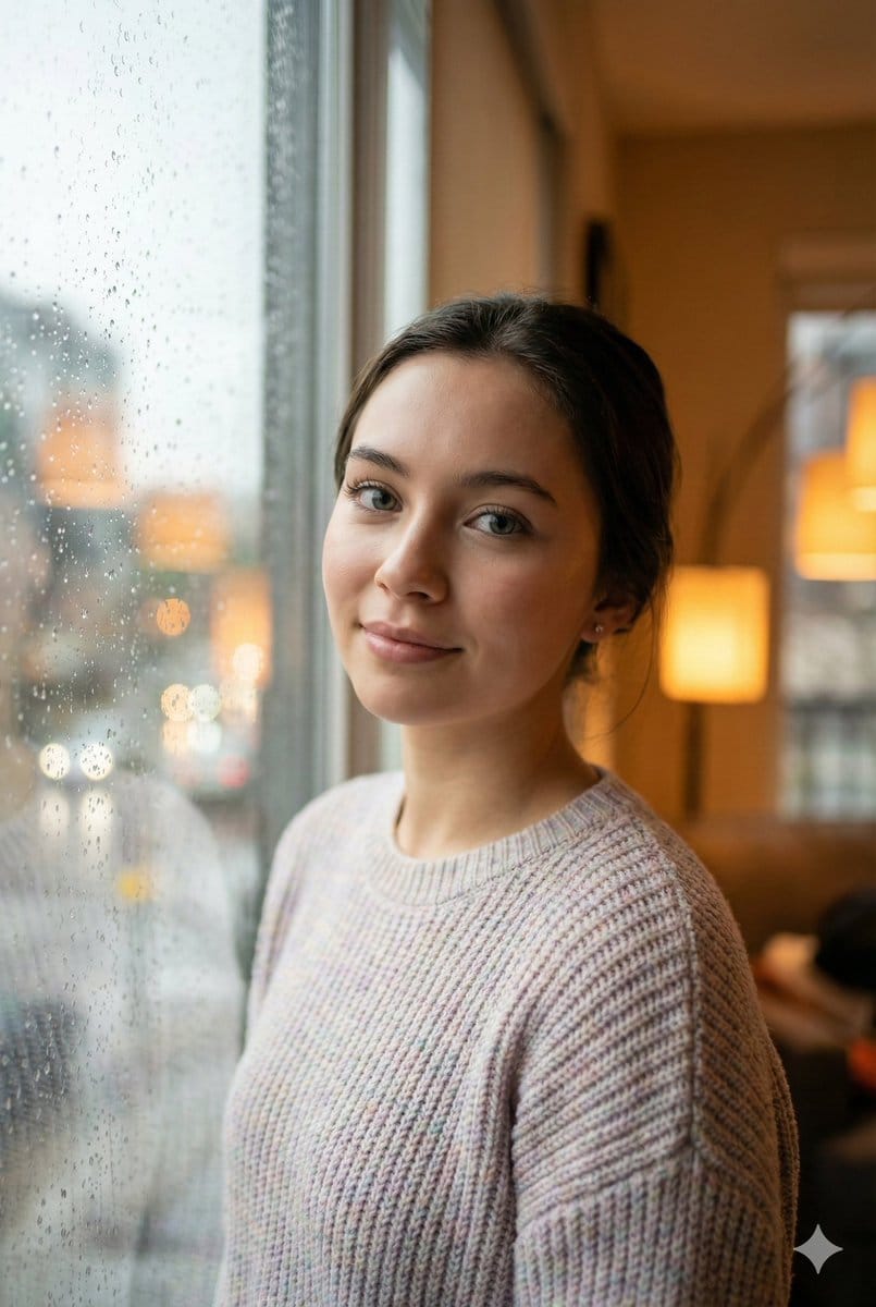 Cozy Realism Rainy Day Portrait Prompt - Prompt de IA