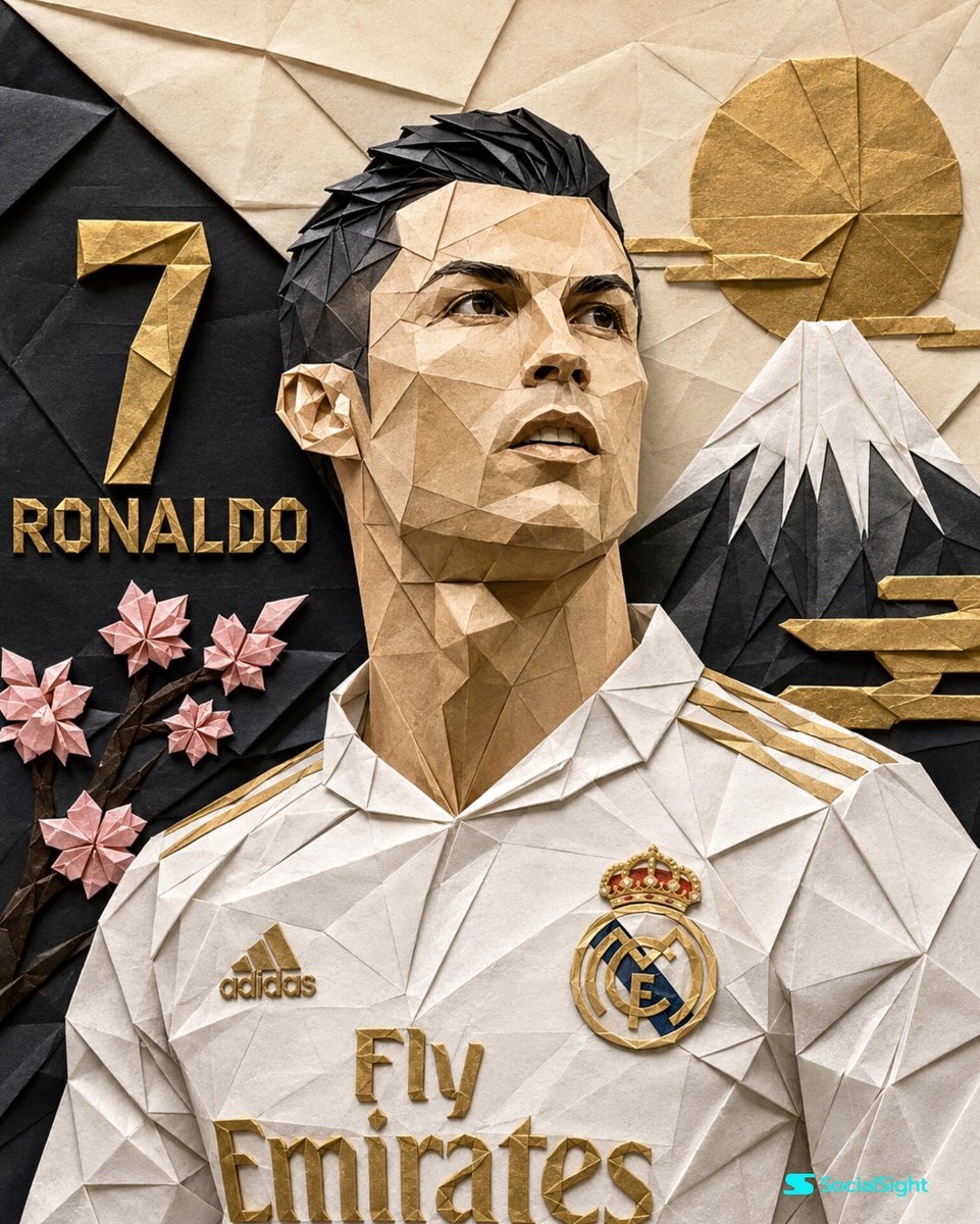 Preview image for Cristiano Ronaldo Origami Paper Art prompt