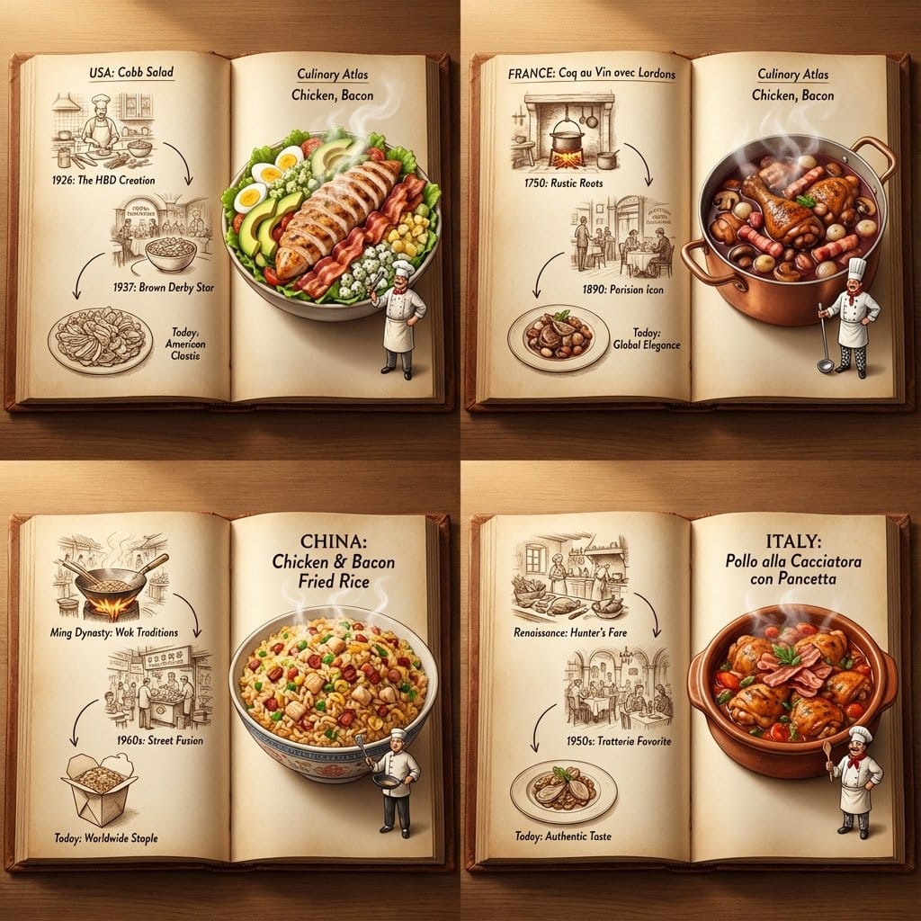 Culinary Atlas Grid: 3D Pop-up Recipe Dioramas - نص توجيهي للذكاء الاصطناعي