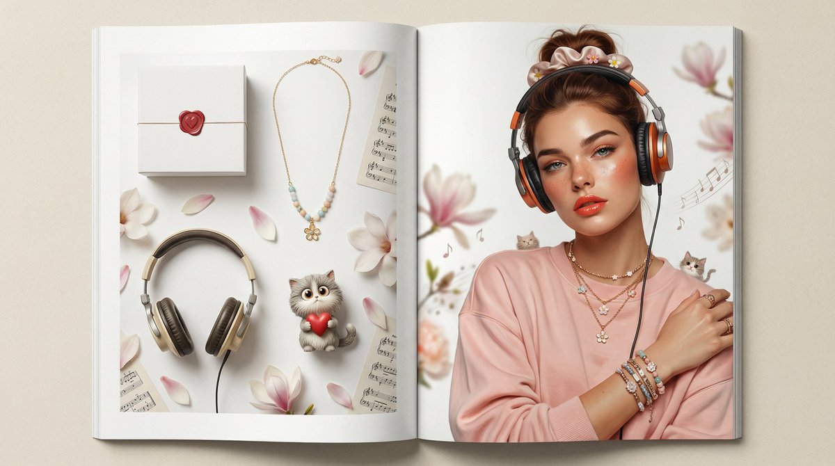 Preview image for Customizable Valentine's Day Magazine Spread prompt
